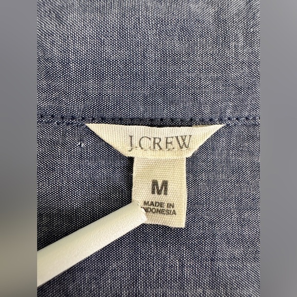 Women’s J Crew Bungalow Tunic Beach Vacation Slash Pockets 100% Cotton Dress - Picture 4 of 7